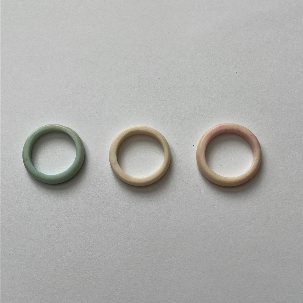 Elegant Pastel Ring Set
